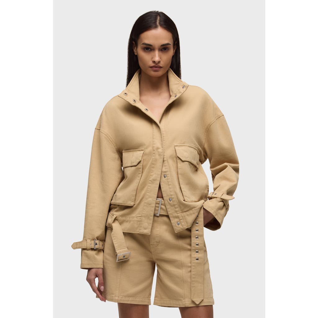 Hudson Jeans Relaxed Utility Jacket In Brown