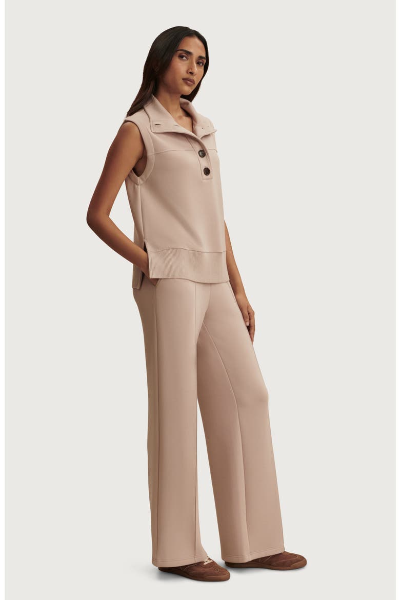 Conall Half Button Sleeveless Top, Alternate, color, MUSHROOM