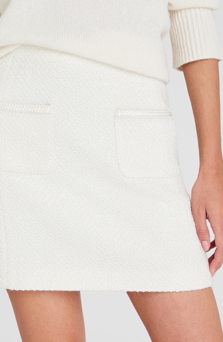 Club Monaco Patch Pocket Tweed Miniskirt, Alternate, color, 