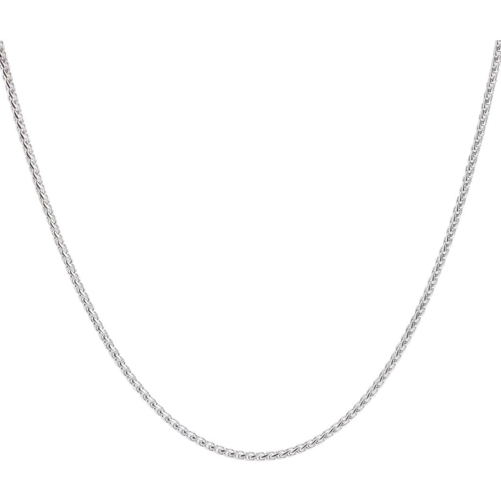 Alex And Ani Wheat Chain Layering Necklace In Silver
