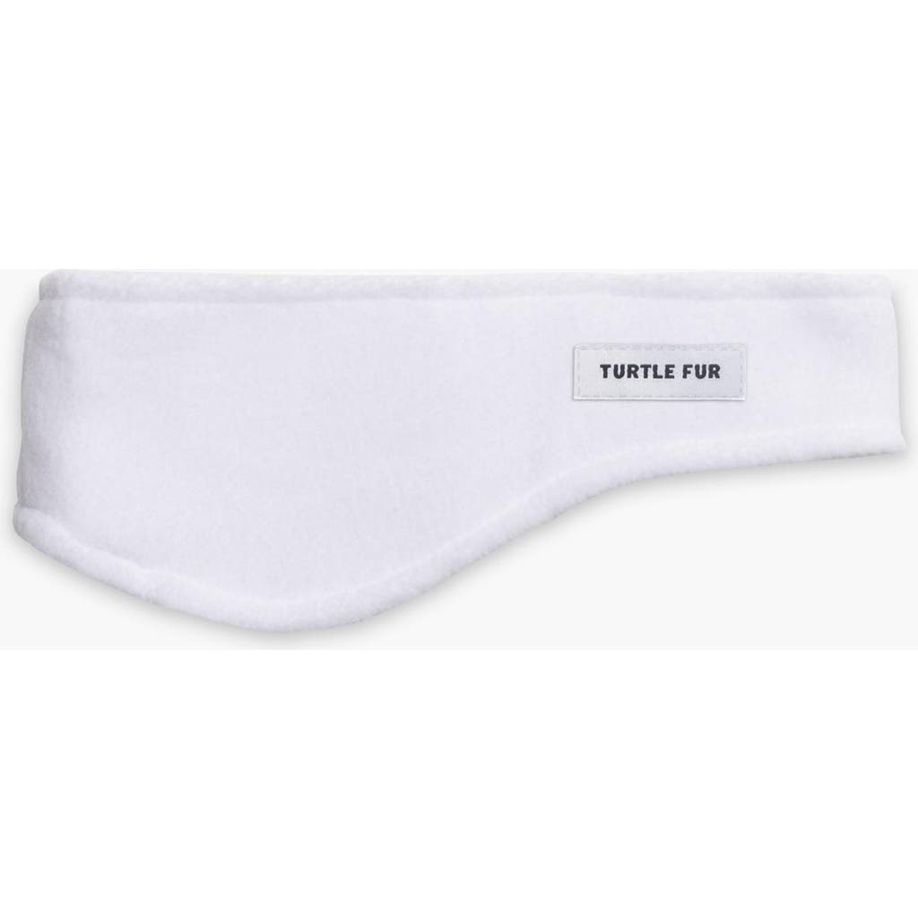 Turtle Fur Bang Band Fleece Headband In White