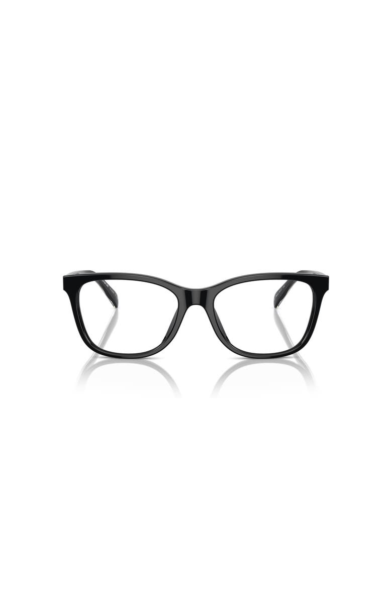 COACH 55mm Square optical glasses, Alternate, color, Black