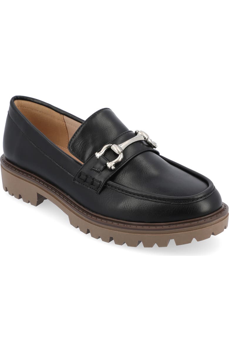 Journee Collection Jessamy Lug Loafer, Main, color, Black