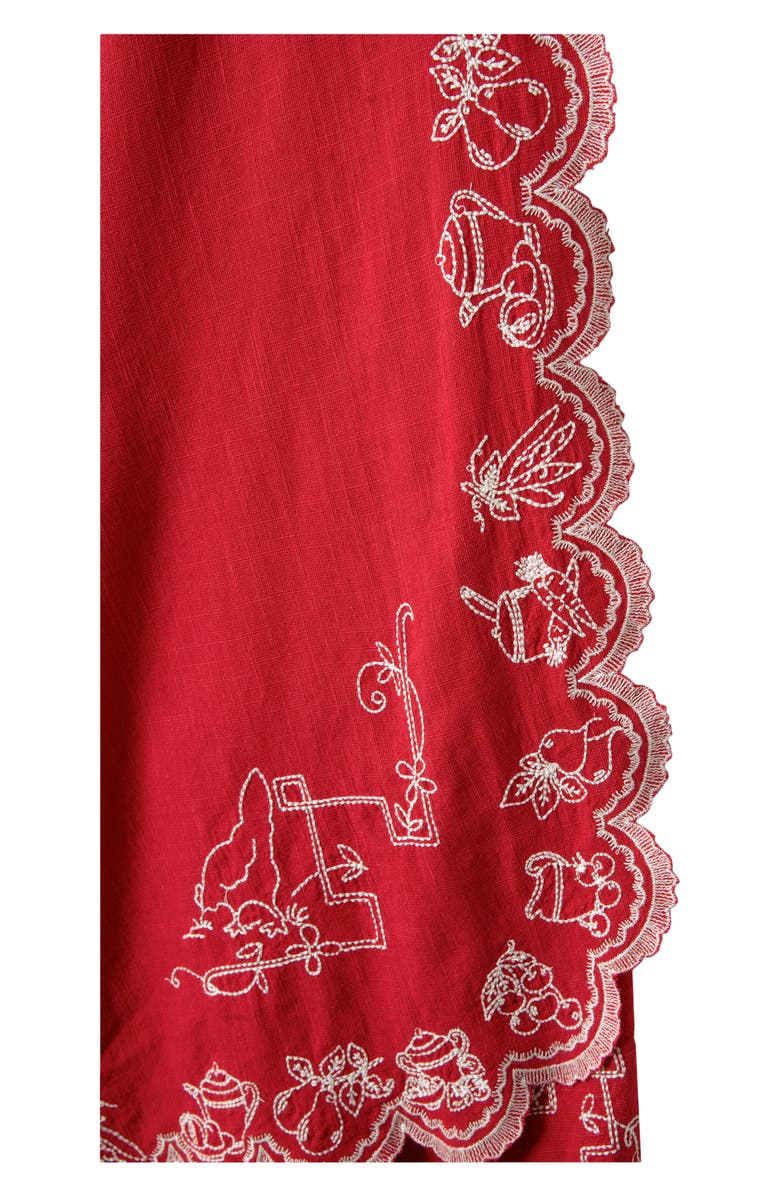 Damson Madder Natalina Embroidered Sleeveless Dress, Alternate, color, Red