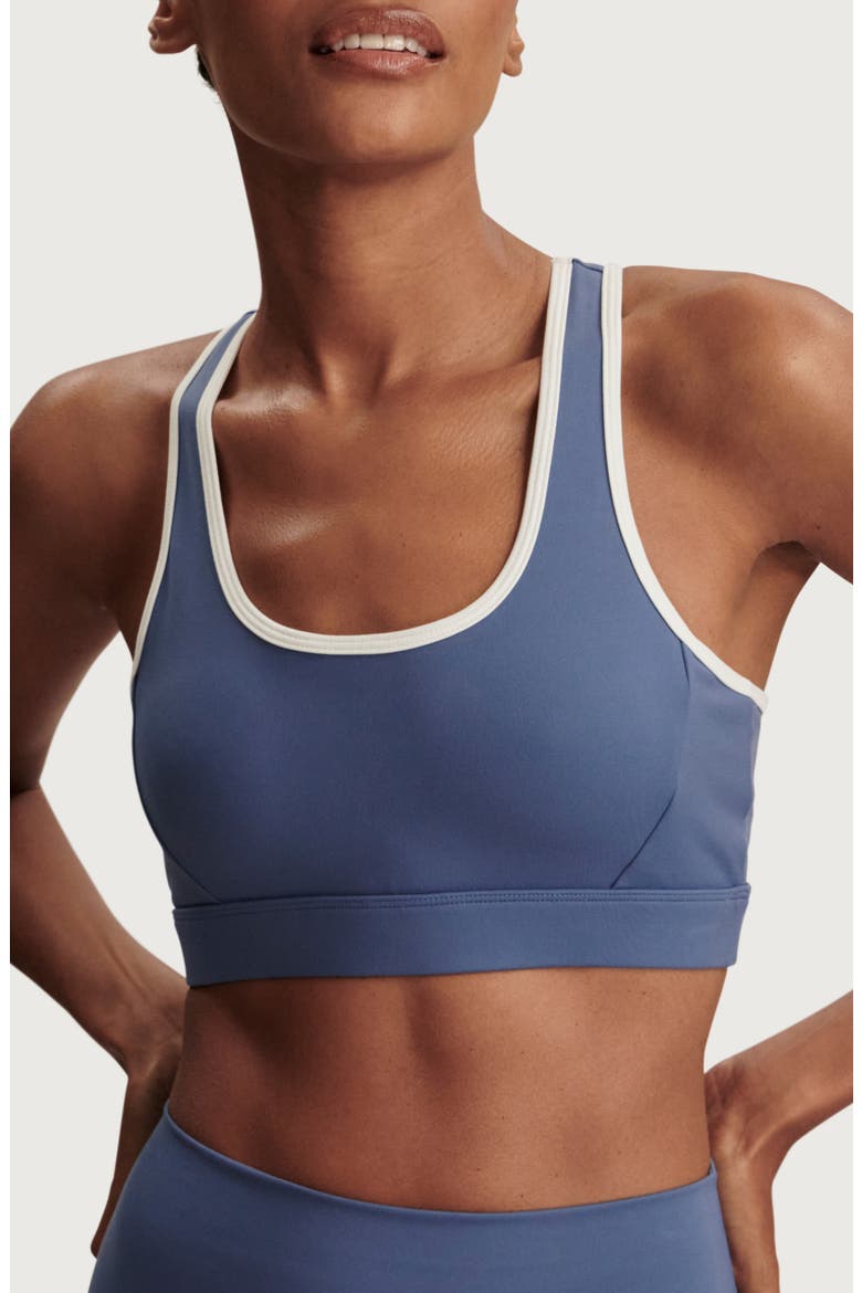 Freesoft Selma Racerback Sports Bra, Main, color, BIJOU BLUE