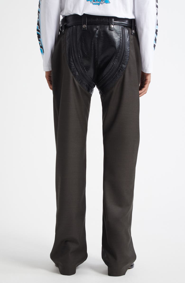 Martine Rose Zip Chap Mixed Media Pants, Alternate, color,