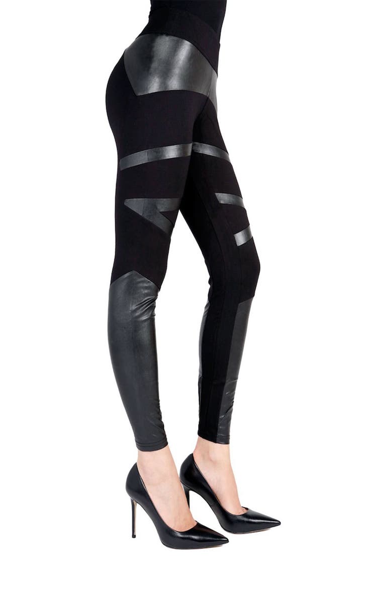 Moto Shaping Leggings, Main, color, BLACK