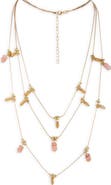 SAACHI Colorful Bead Charm Layered Necklace