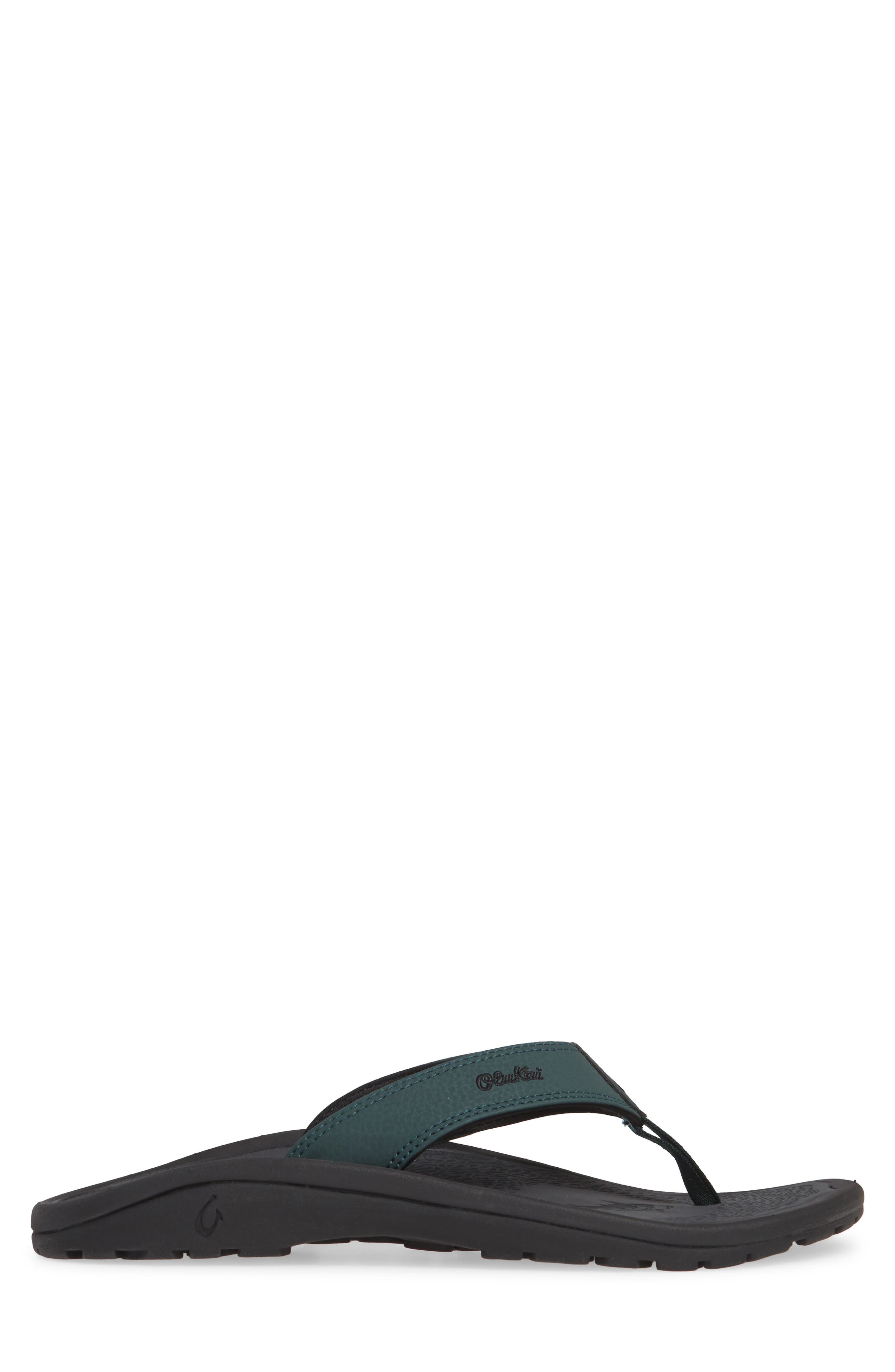 OluKai Ohana Flip Flop, Alternate, color, Deep Green/Dk Shadow