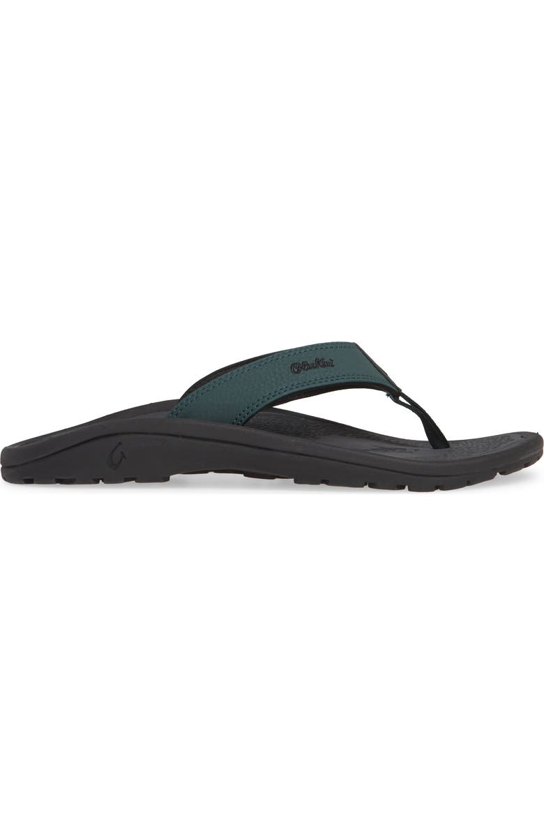 OluKai Ohana Flip Flop, Alternate, color, Deep Green/Dk Shadow