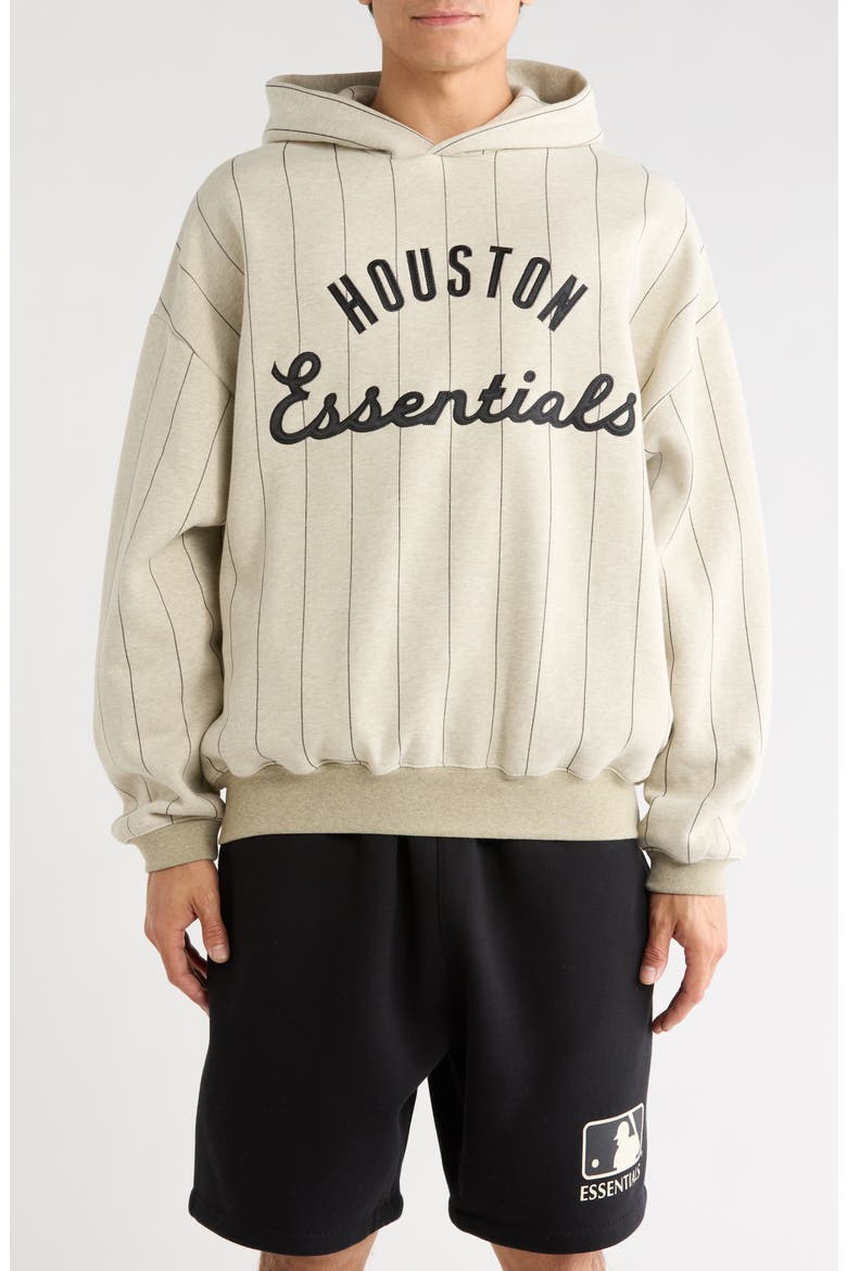 x MLB Astros Sport Cotton Blend Graphic Hoodie, Main, color, HEATHER STONE/ BLACK STRIPES