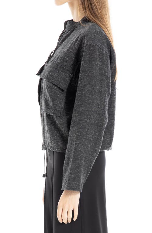MAX STUDIO MAX STUDIO SPACE DYE CROP UTILITY JACKET 