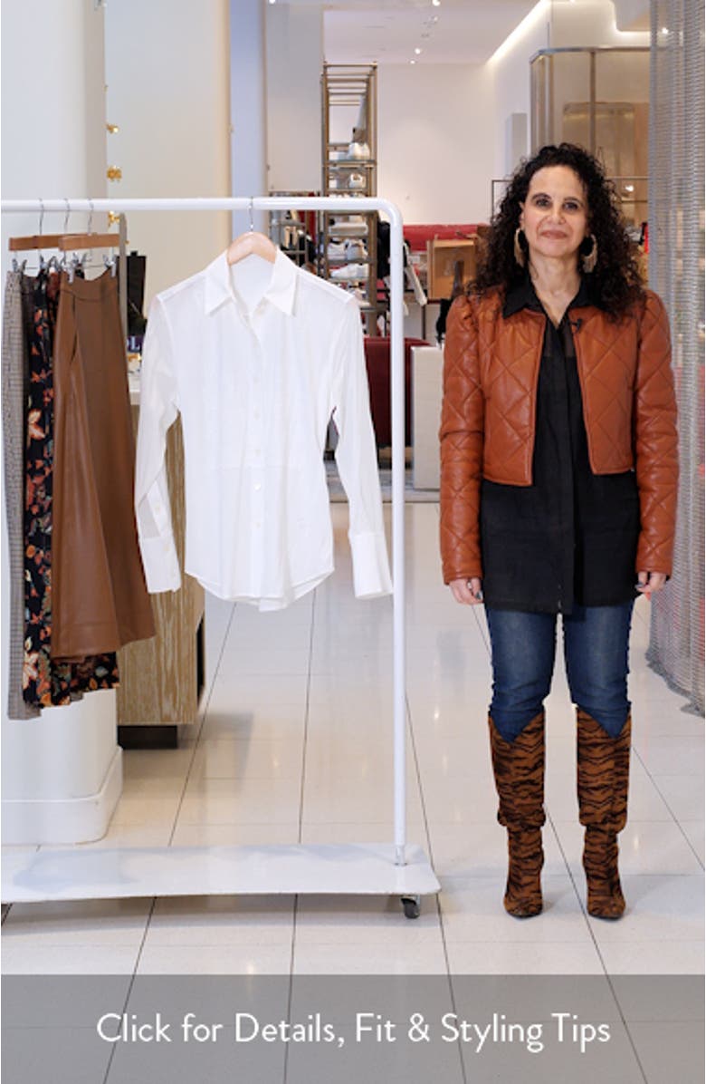 Mixed Media Lace Button-Up Shirt, sales video thumbnail