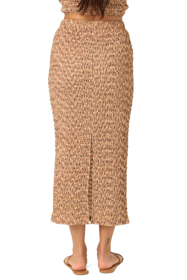 Bailey Smocked Midi Skirt, Alternate, color, WARM SAND
