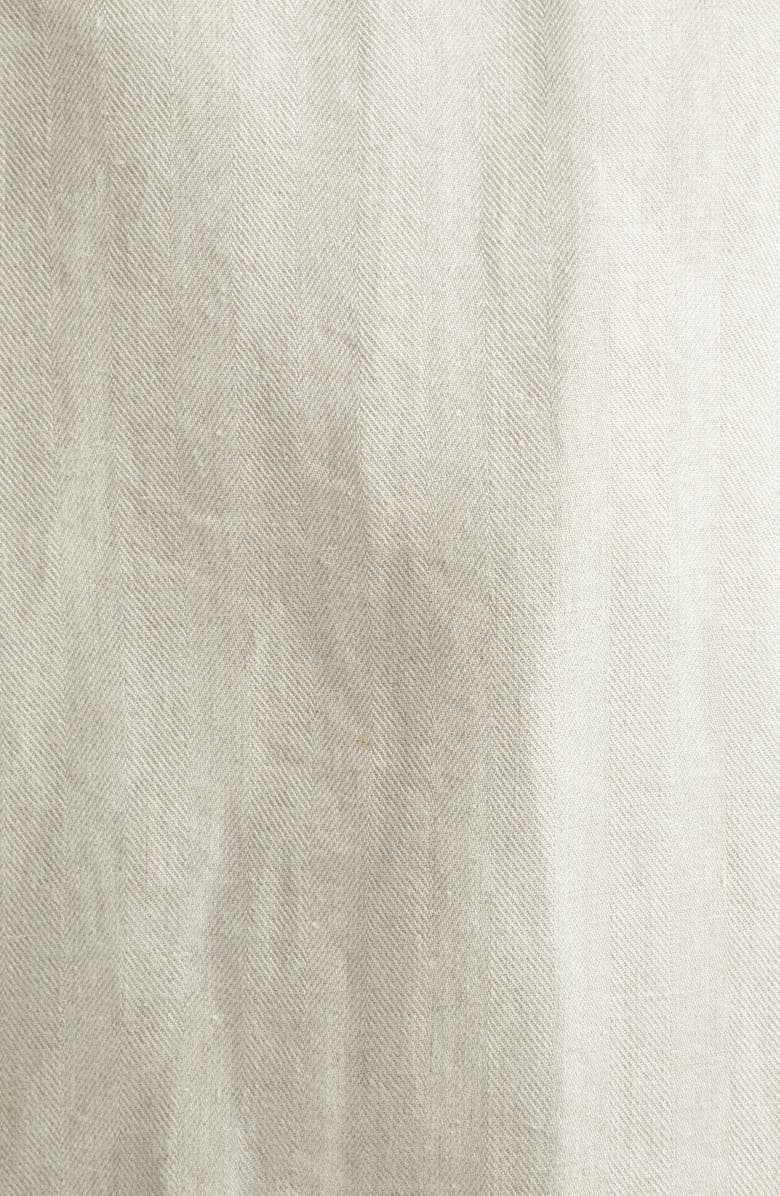 Comme des Garçons Deconstructued Single Breasted Linen Herringbone Blazer, Alternate, color, Ecru X Off-White