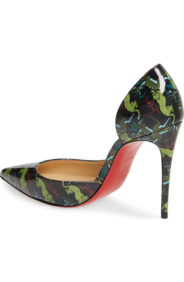 Christian Louboutin Iriza Jungle Pointed Toe Half d'Orsay Pump, Alternate, color,