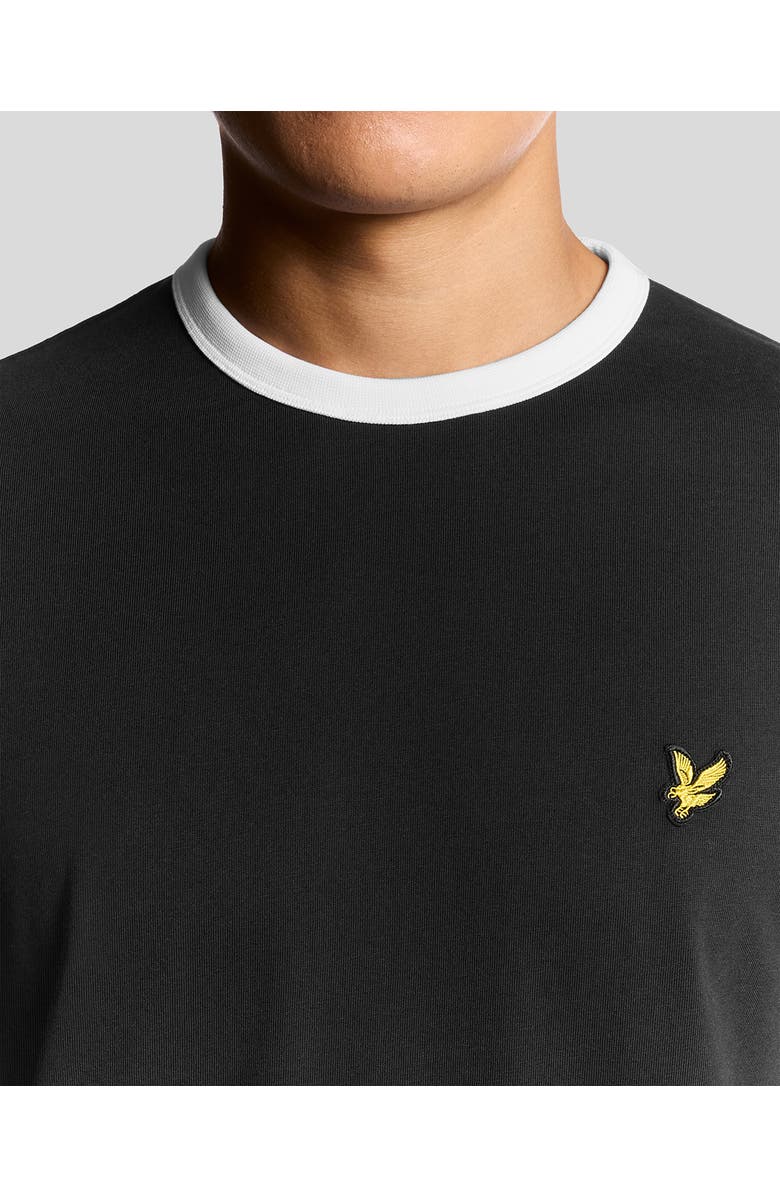 Lyle & Scott Ringer T-shirt, Alternate, color, Jet Black/ White
