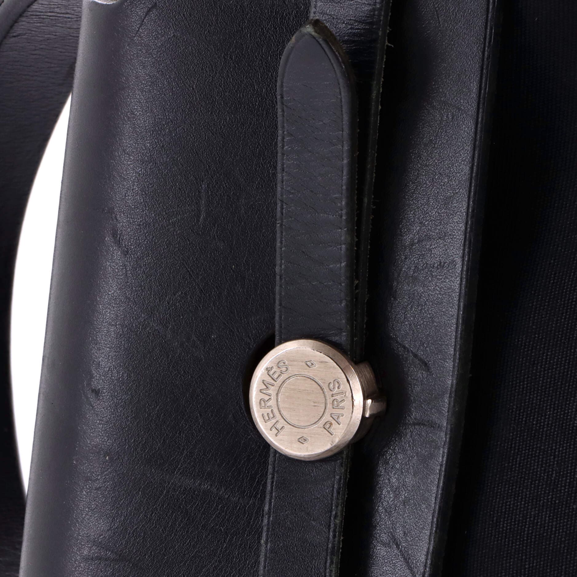 Pre-Owned Hermes Herbag Toile and Leather GM, Alternate, color, Noir