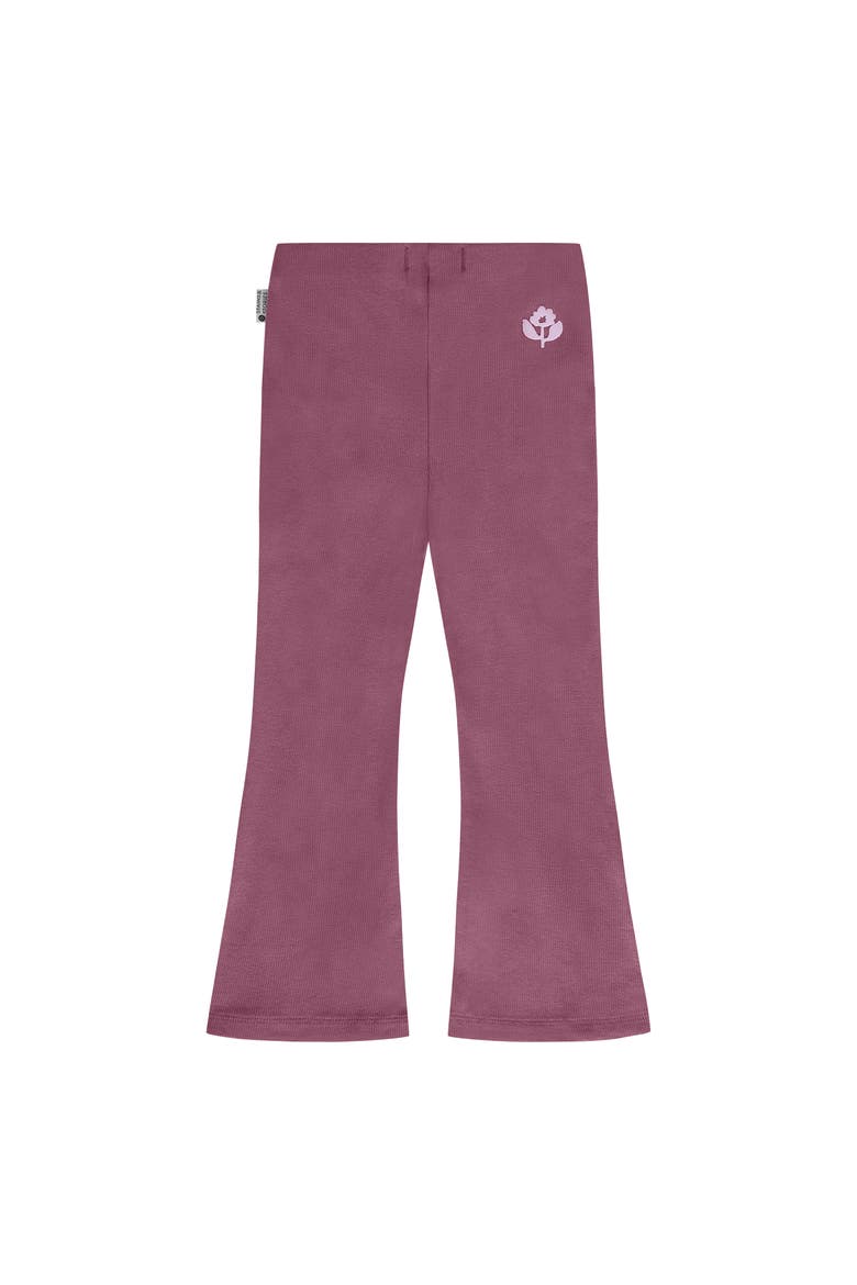 Ribbed Flared Leggings, Alternate, color, Burgundy
