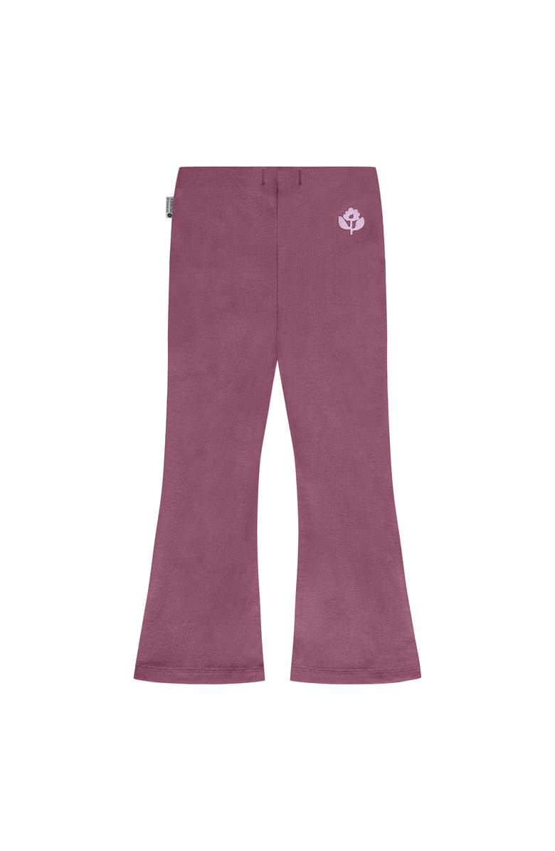 Stains and Stories by Babyface Ribbed Flared Leggings, Alternate, color, Burgundy