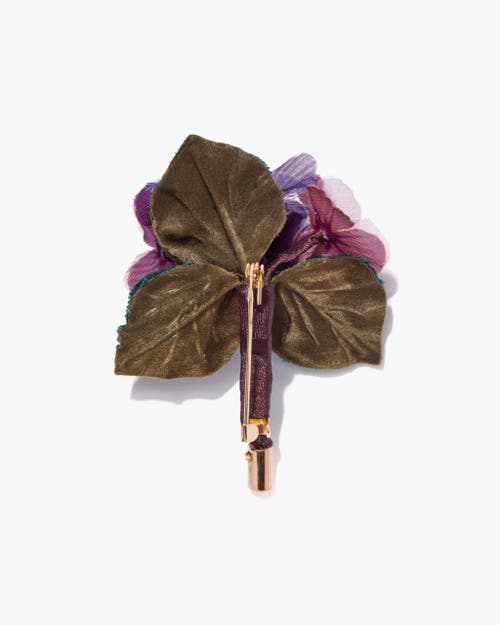 Helena Simon The Violet Cluster Floral Brooch In Purple