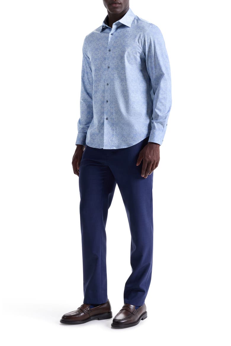 James OoohCotton® Optical Illusion Print Button-Up Shirt, Alternate, color, AIR BLUE