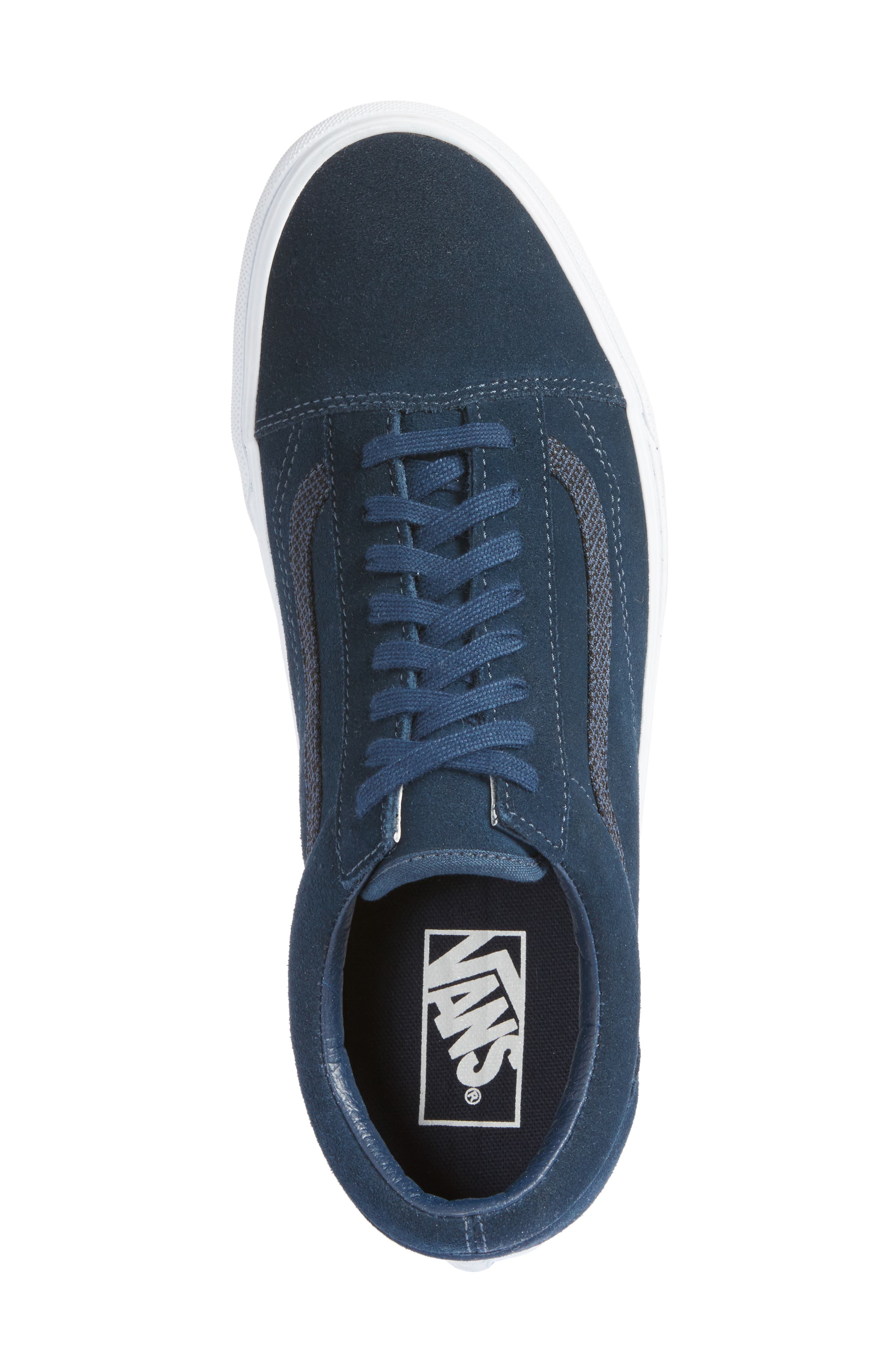 Old Skool Sneaker, Alternate, color, BLUE REFLECTOR SUEDE