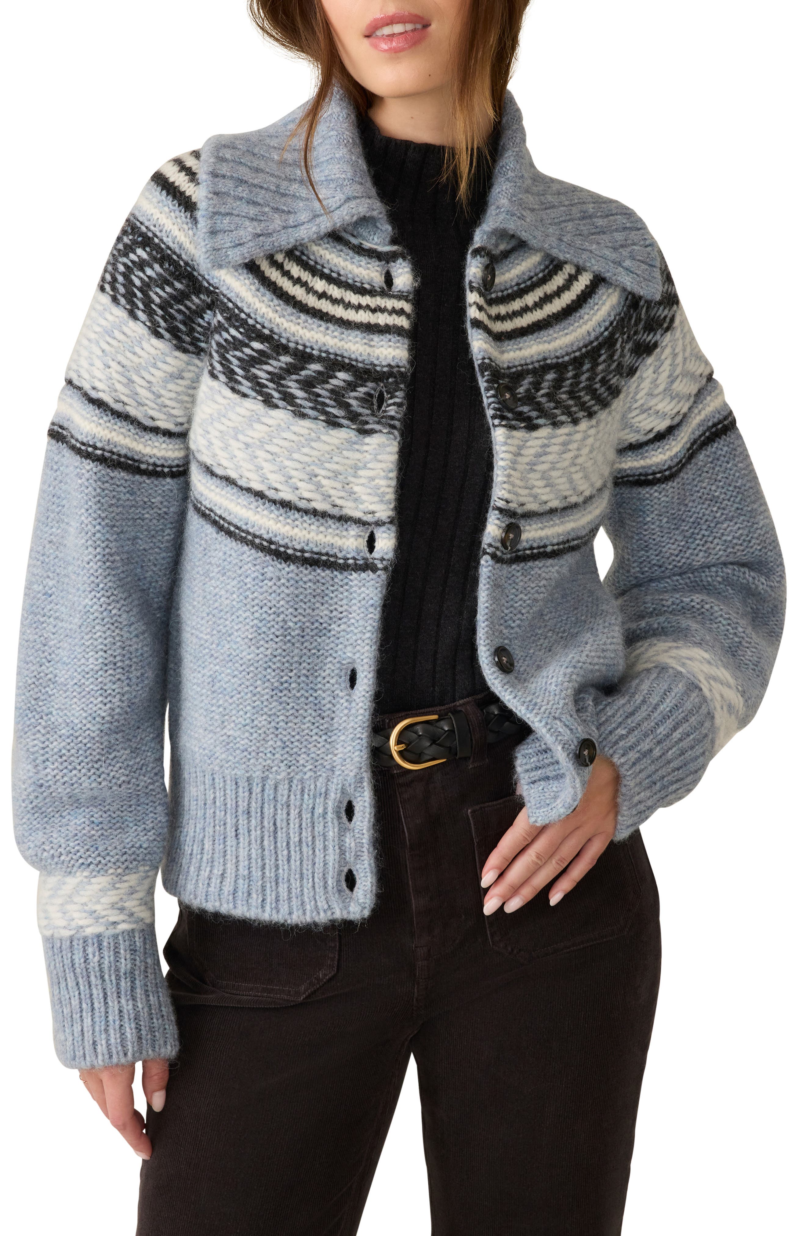 Faherty Native Knitter Eyedazzler Alpaca Blend Cardigan