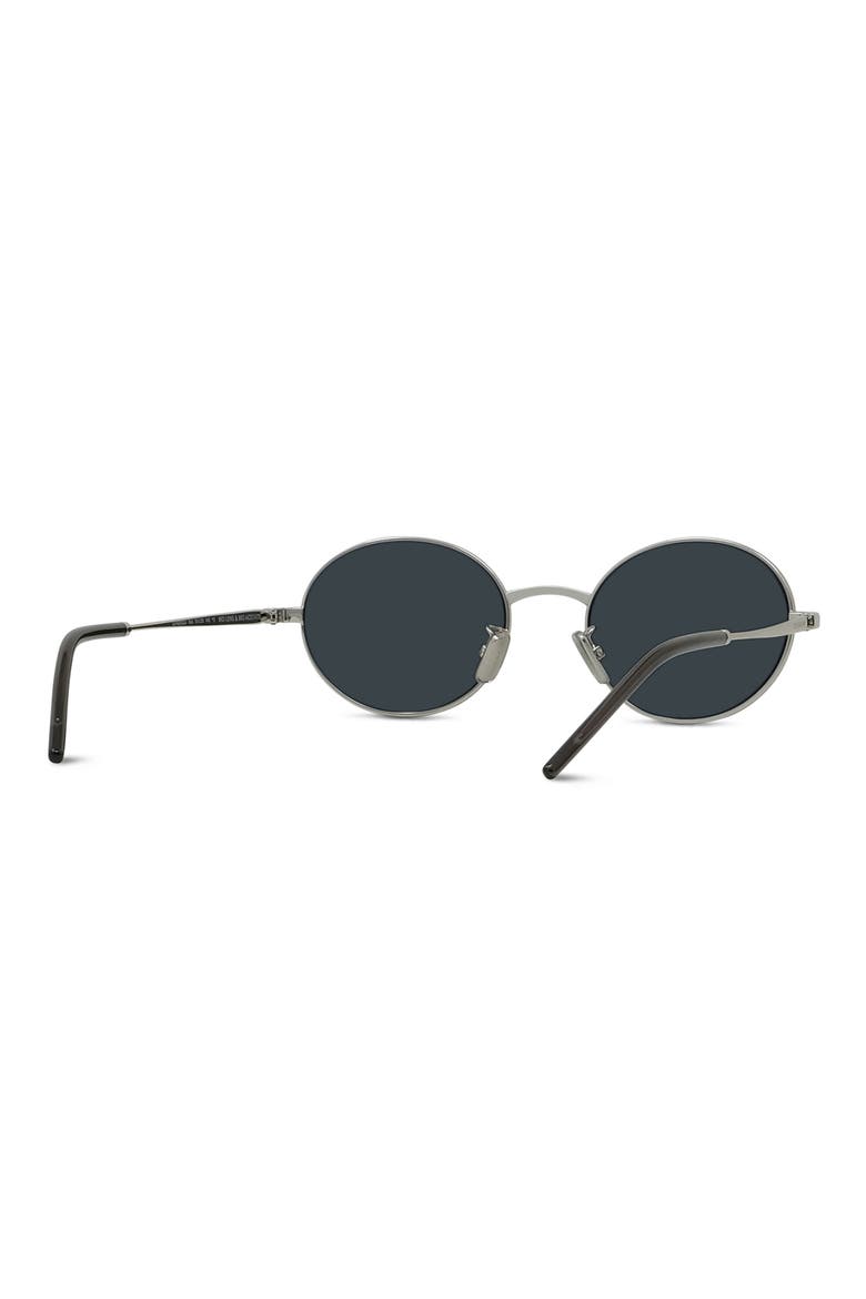 City 51mm Oval Sunglasses, Alternate, color, SHINY PALLADIUM / SMOKE