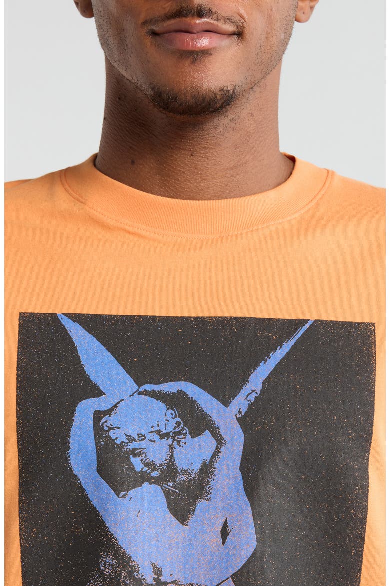 Angel Graphic Print T-Shirt, Alternate, color, ORANGE