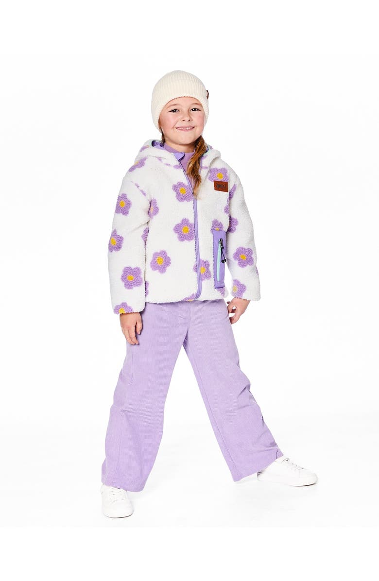 Deux par Deux Reversible Mid-Season Jacket Flower, Main, color, Lavender