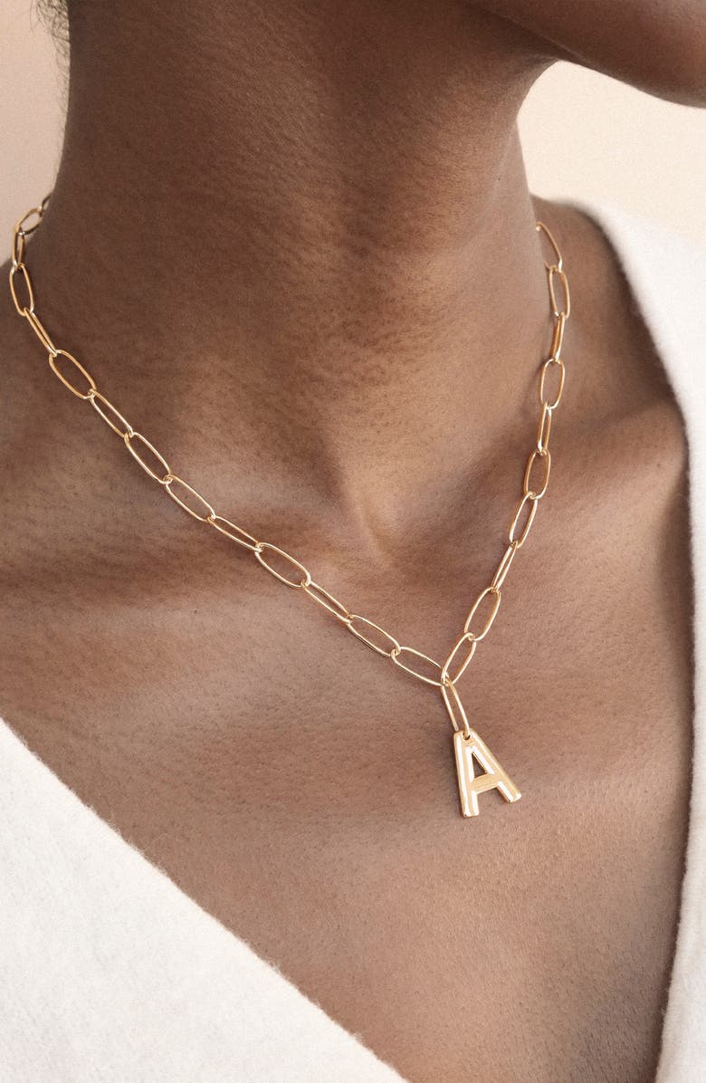 Ettika Initial Pendant Necklace, Alternate, color, Gold - A