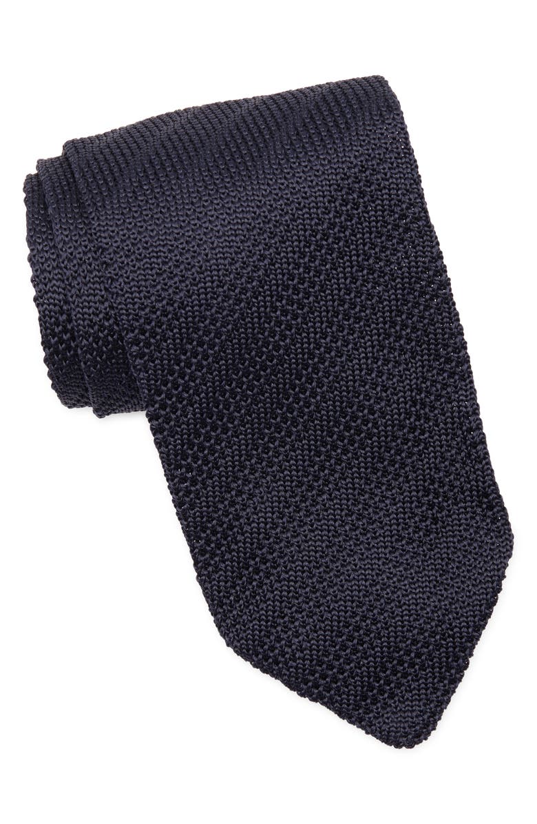 PAISLEY & GRAY Stanley Solid Knit Tie, Main, color, Navy