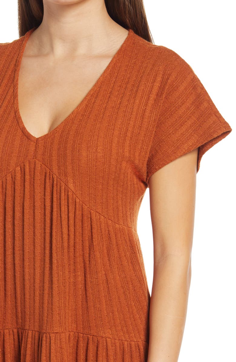 All in Favor Rib Babydoll Dress, Alternate, color,