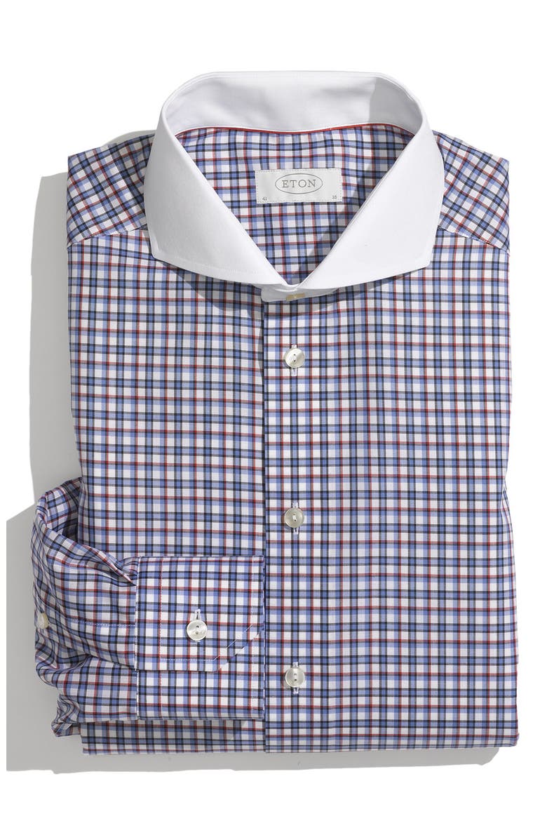 Slim Fit Dress Shirt, Main, color, BLUE/ RED CHECK