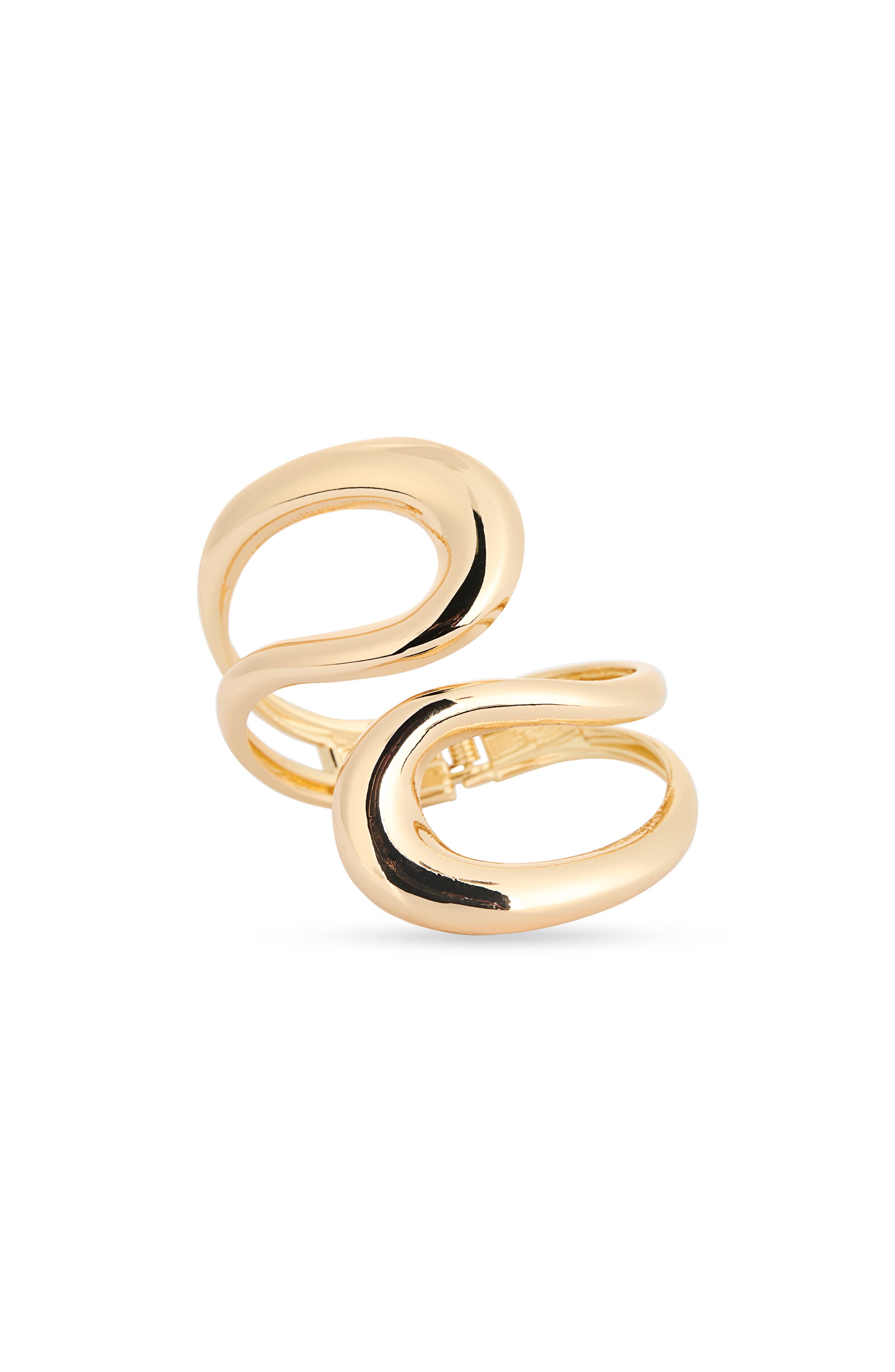Open Teardrop Hinged Cuff Bracelet