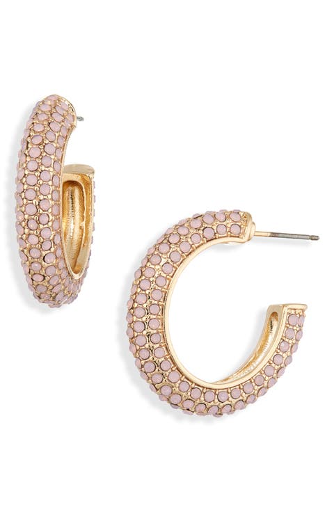 Pavé Rhinestone Hoop Earrings