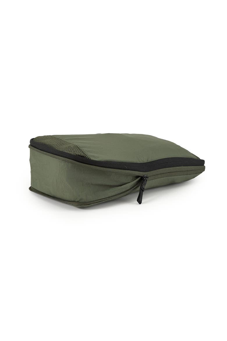 ORDO 3-Piece Compression Packing Cubes for Space-Saving Travel, Alternate, color, Moss