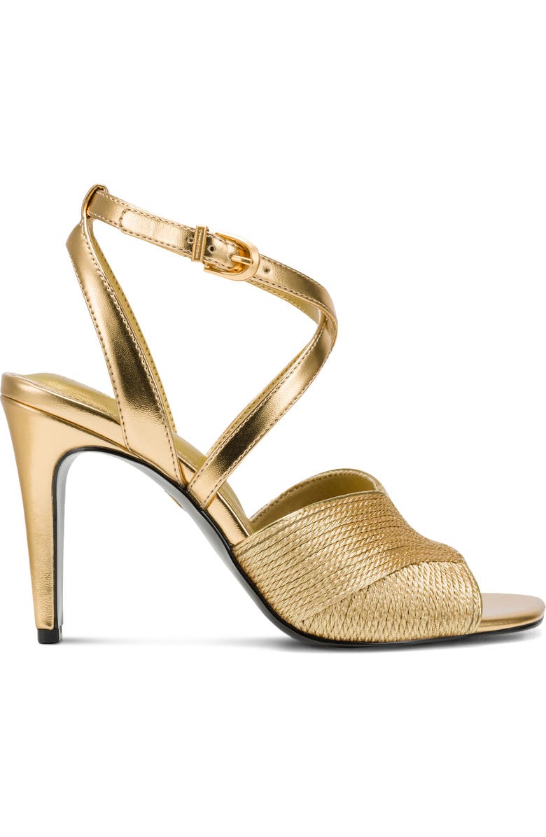 DKNY Brooks Ankle Strap Sandal, Alternate, color, Gold