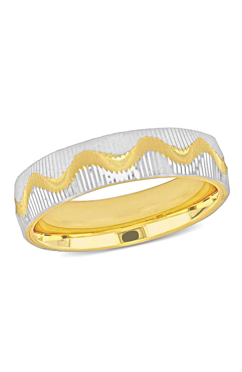 Julianna B. Wave Design Wedding Band 14k Two-Tone, Main, color, 14K Gold