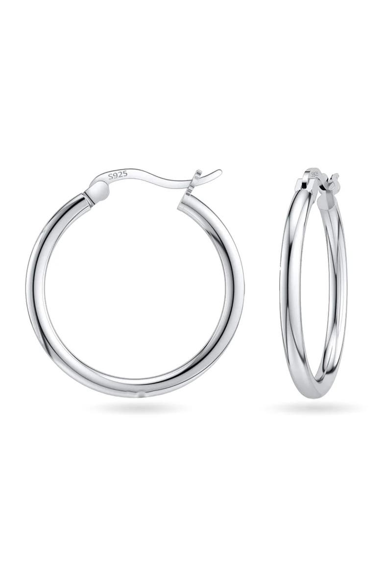 Sterling Silver Hoop Earrings, Main, color, Silver