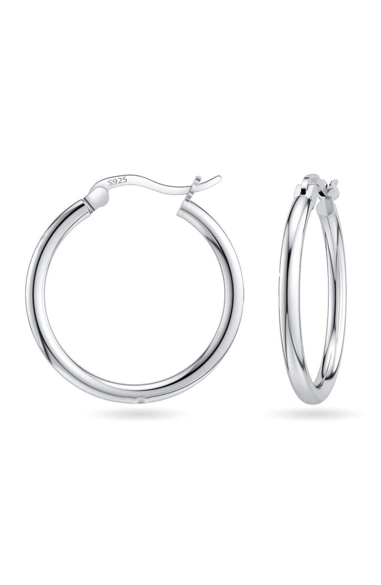 Donatello Gian Sterling Silver Hoop Earrings, Main, color, Silver