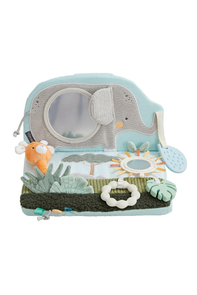 Elephant Tummy Time Toy, Main, color, GREEN