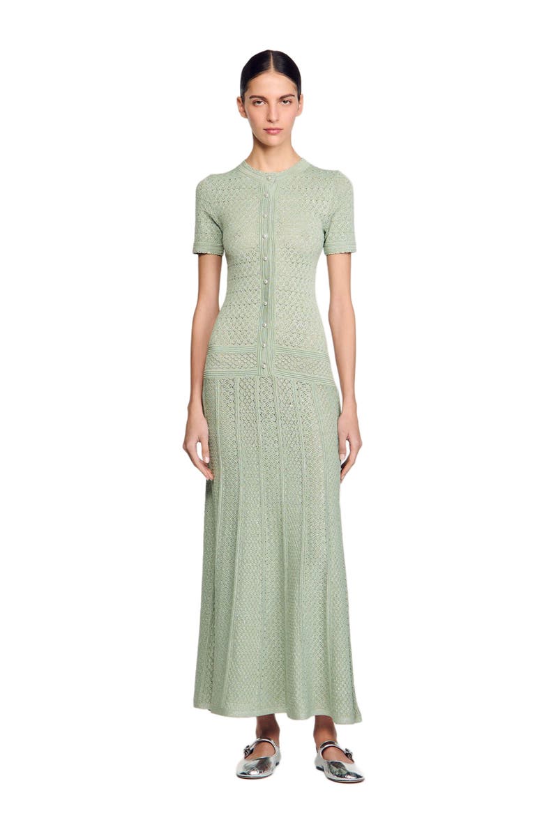 SANDRO Knit maxi dress, Alternate, color,
