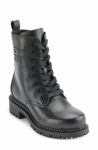DKNY Rudy Leather Combat Boot