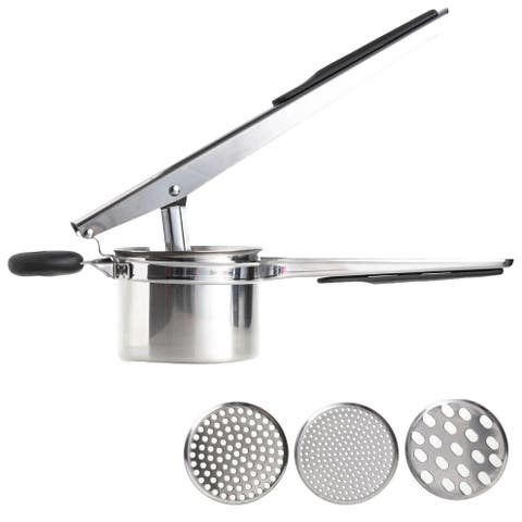 Stainless Steel Potato Ricer 15 Ounce Heavy Duty Masher Nonslip Handle