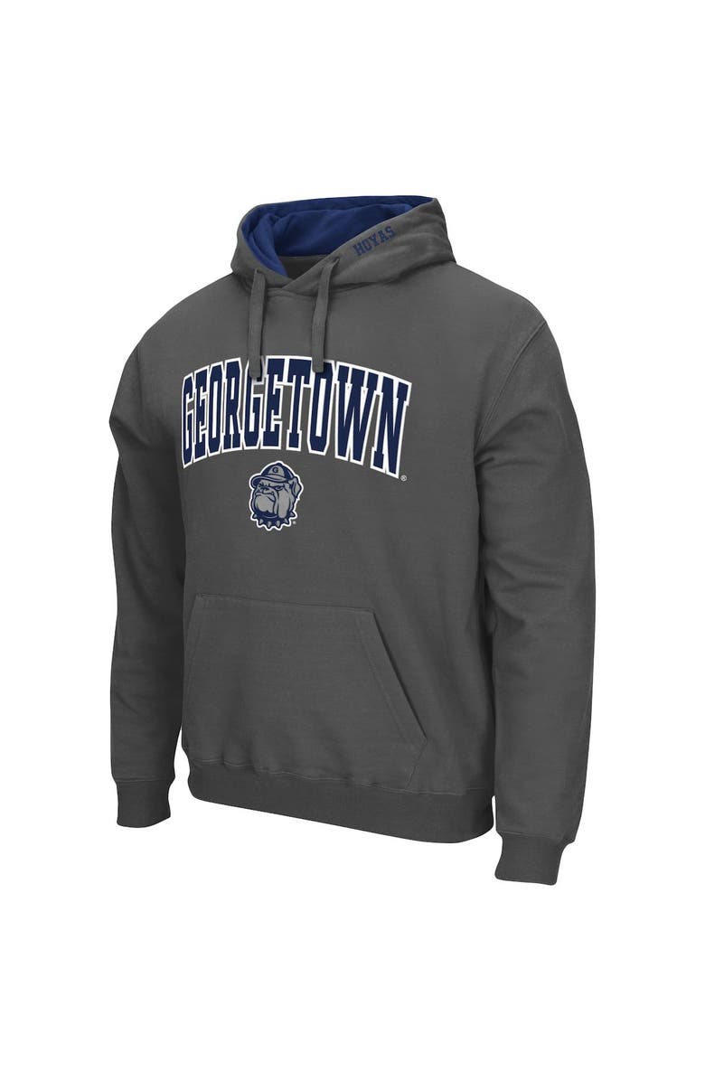 COLOSSEUM Men's Colosseum Charcoal Georgetown Hoyas Arch and Logo Pullover Hoodie, Alternate, color, Charcoal