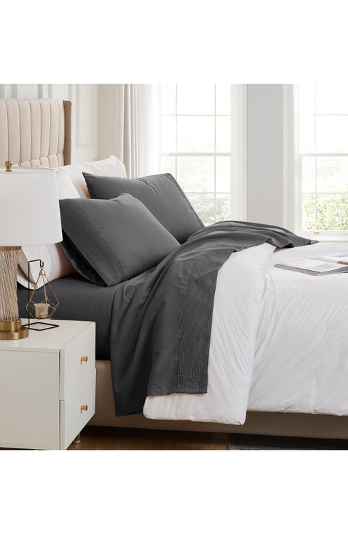 Southshore Fine Linens Premium Collection Pleated Extra Deep Pocket Sheet Set In Slate