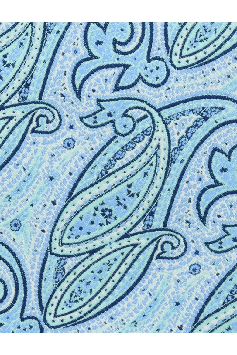 Big & Tall Dotted Paisley Tie, Alternate, color, AQUA
