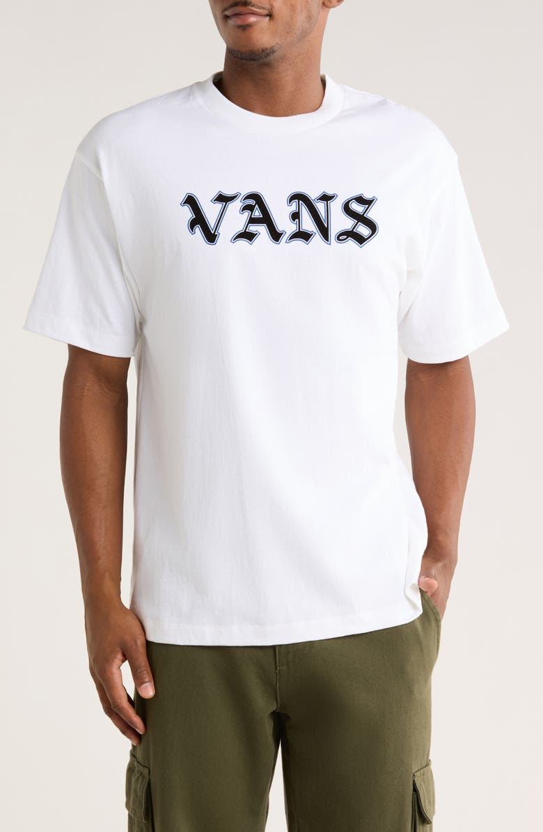 Vans Original Standards Ye Old Logo Graphic T-Shirt, Main, color, White